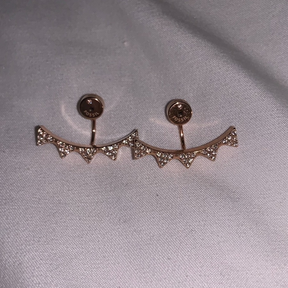 Fossil earring backs